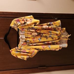 Womens floral blouse with front tie